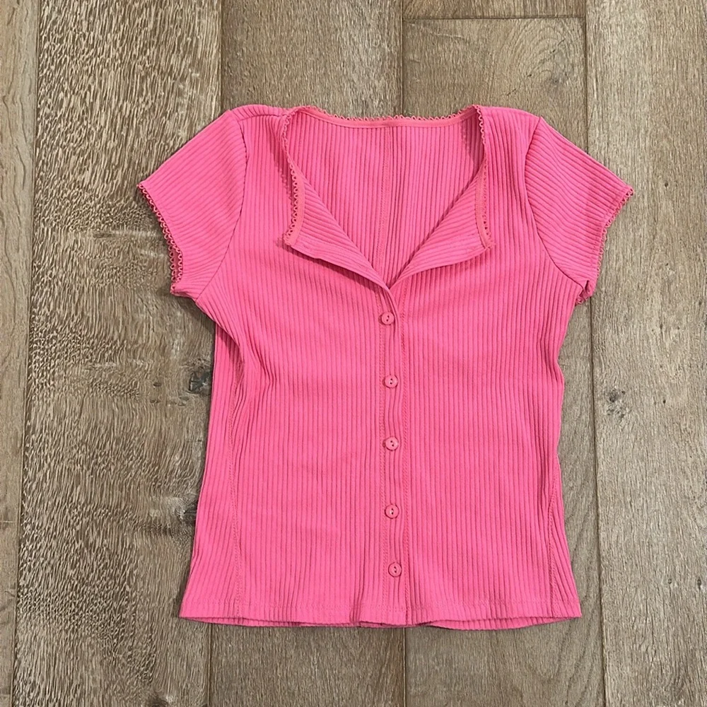 Pink Ribbed Top - Picture 2 of 4